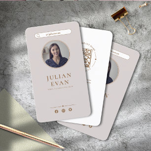 Cartão de visita de Fotografia simples e elegante