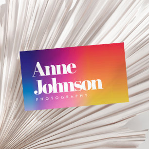 Cartão de visita de Fotógrafo de Código QR Colorid