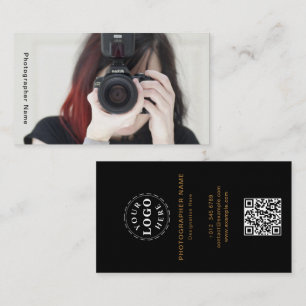 Cartão de visita de Fotógrafo Feminino Personalizá