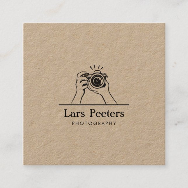 Cartão de visita de Fotógrafo Minimalista (Frente)