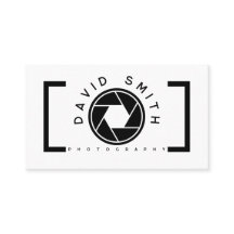 Cartão de Visita de Fotógrafo Minimalista Branco