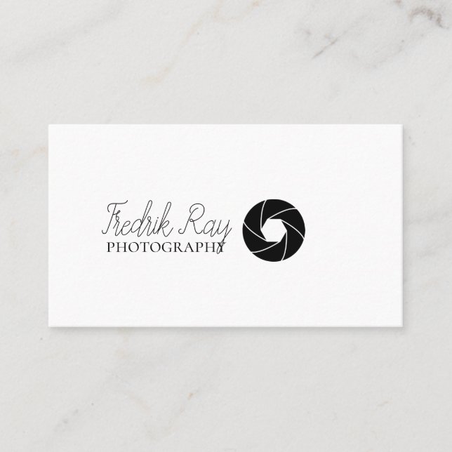 Cartão de visita de Fotógrafo Moderno (Frente)