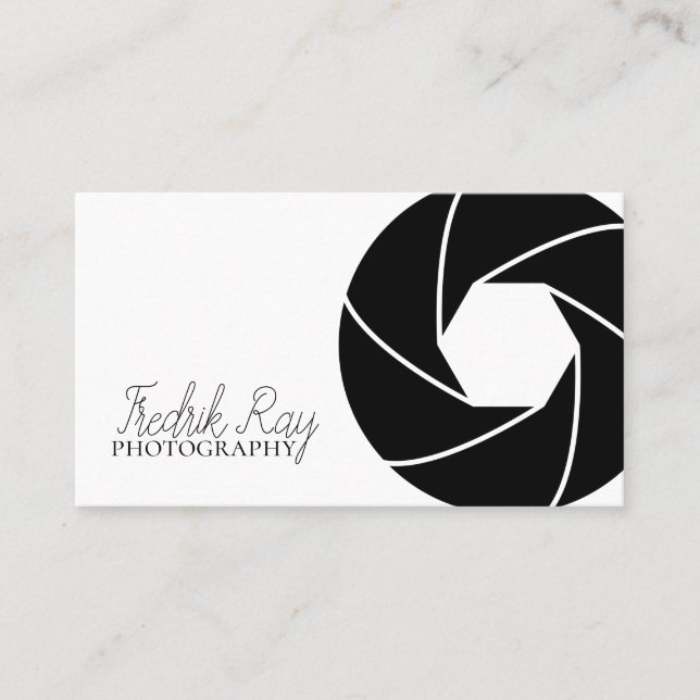 Cartão de visita de Fotógrafo Moderno (Frente)