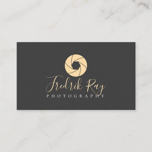 Cartão de visita de Fotógrafo Moderno legal (Frente)