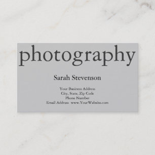 Cartão de visita de Fotógrafo Simples Moderno