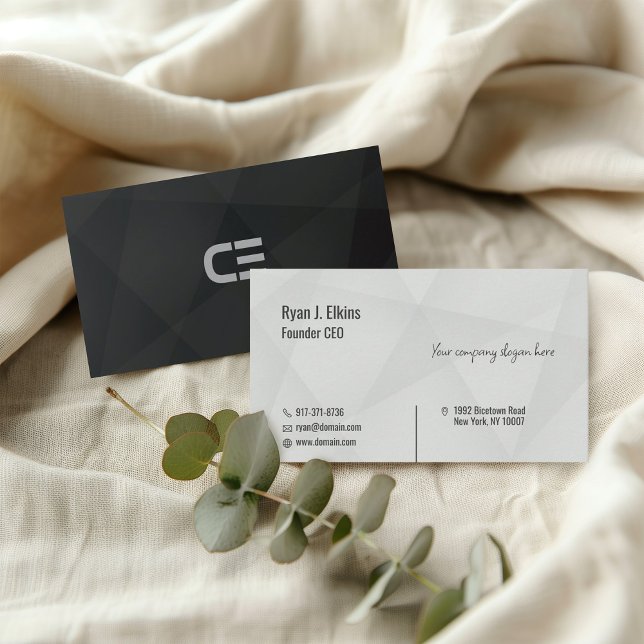 Cartão de visita de Fundador e CEO Mínimo Moderno  (Criador carregado)