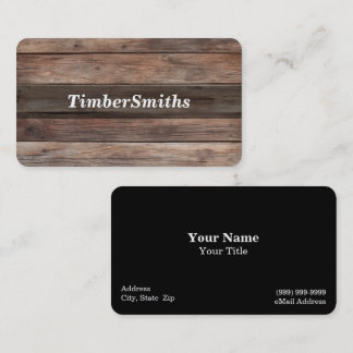 Cartão de visita de Fundo de Madeira