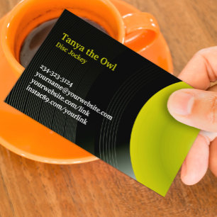 Cartão de visita de fundo do CD DJ