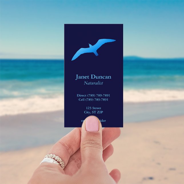Cartão de visita de Gaivota (Modern Minimalist Bird Business Cards)