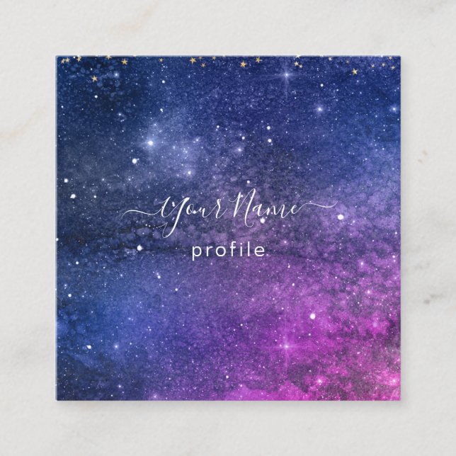 cartão de visita de galáxia elegante (Frente)