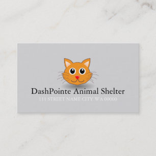 Cartão de visita de Gato de Controle de Abrigos de