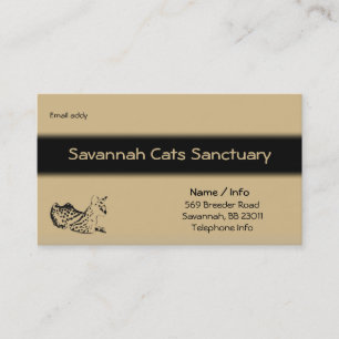 Cartão de Visita de Gato Savannah / Personalizar