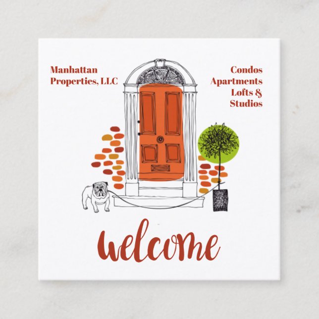 cartão de visita de gerenciamento de propriedade (Frente)