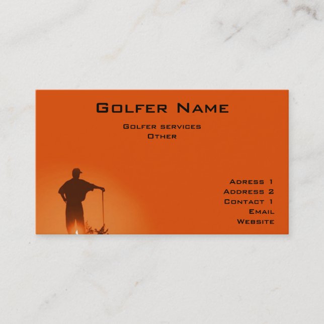 Cartão de Visita de Golfe (Frente)