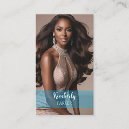 Cartão de visita de Gradação Azul Pop de Cor