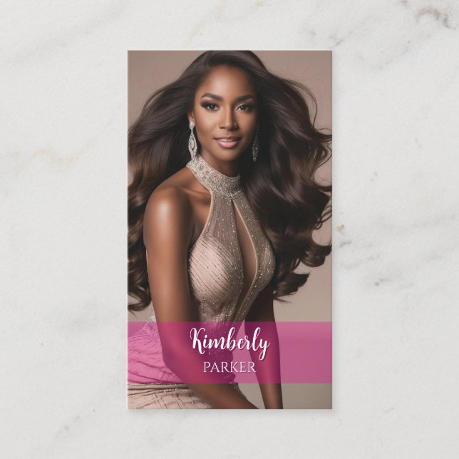 Cartão de visita de Gradiente Rosa Cor-Pop (Frente)