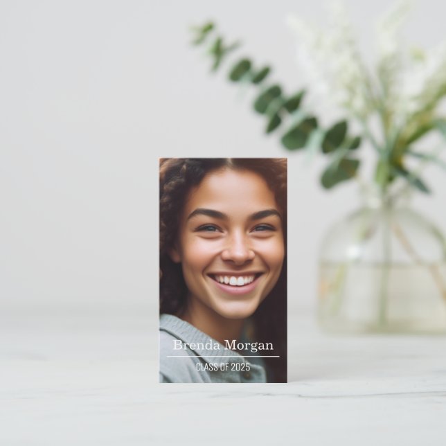 Cartão de visita de graduação (Em pé/Frente)