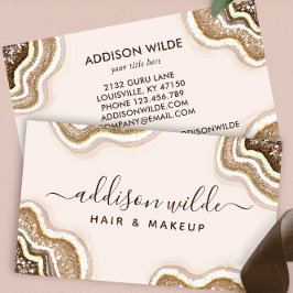 Cartão de visita de Grelha De Agitação Marrom E Do