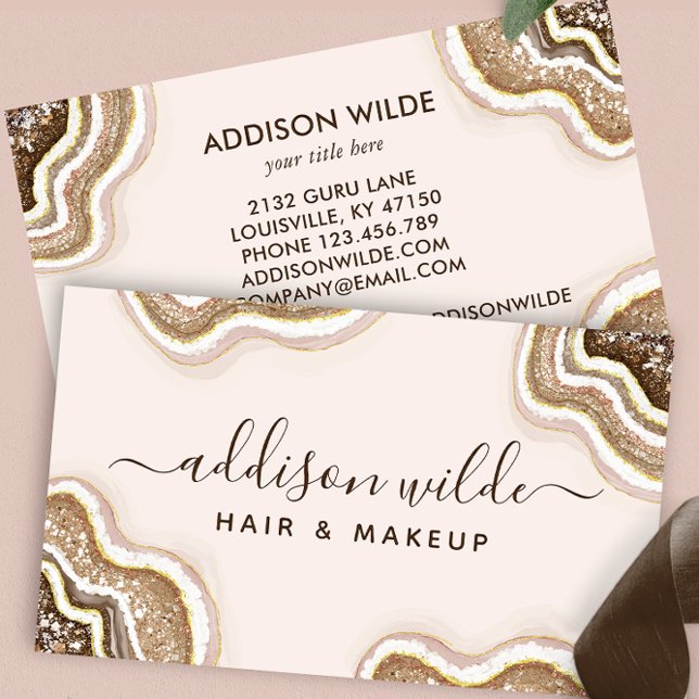 Cartão de visita de Grelha De Agitação Marrom E Do (Criador carregado)