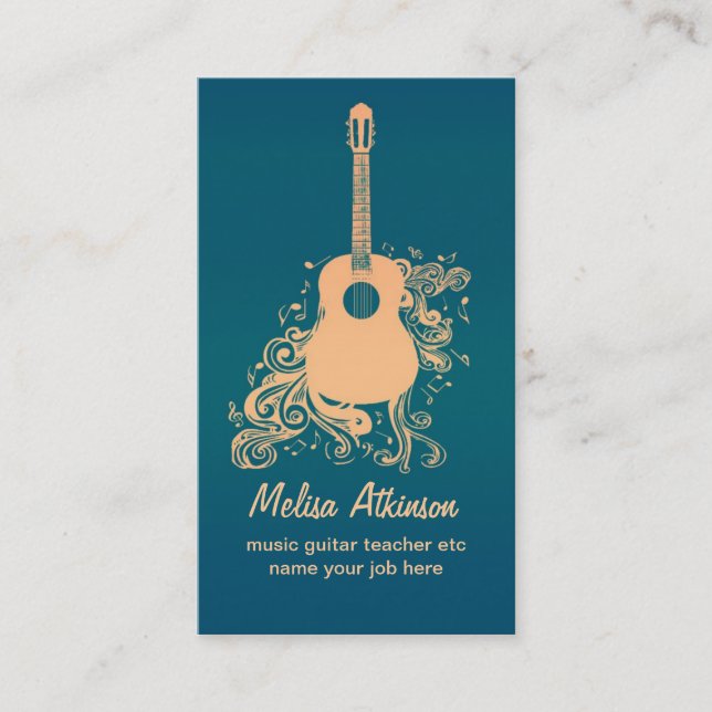 cartão de visita de guitarra (Frente)