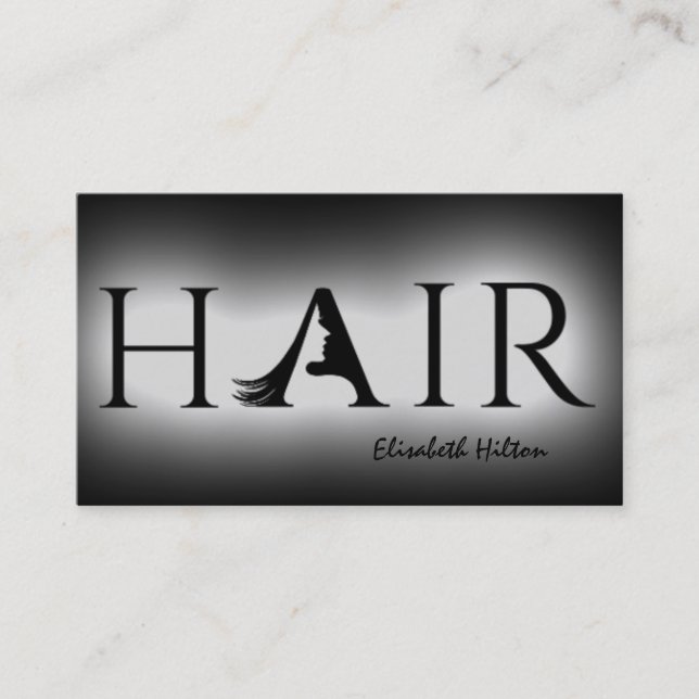 Cartão de visita de HAIR elegante e minimalista (Frente)