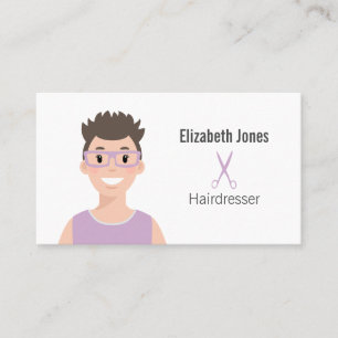 Cartão de visita de Hairdresser Personalizado Ava