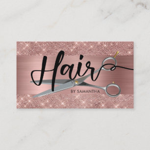 Cartão de visita de Hairstylist de Chic Dourada R