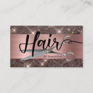 Cartão de visita de Hairstylist de Chic Dourada R