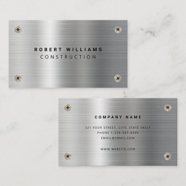 Cartão de visita de Handyman para Construção Profi (Frente/Verso)