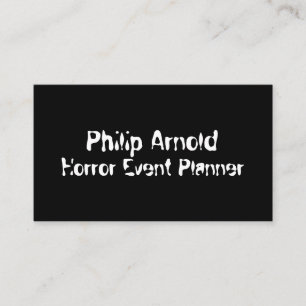 Cartão de visita de horror