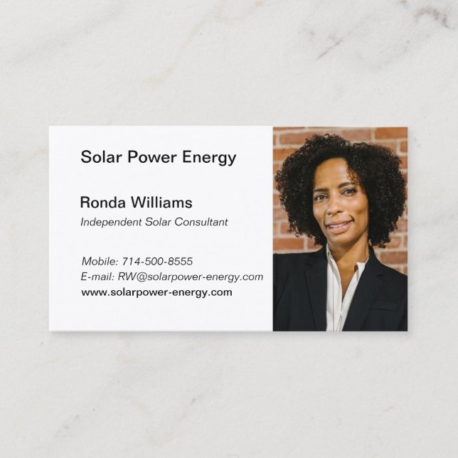 Cartão de visita de hot HeadShot profissional (Frente)