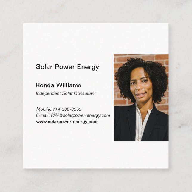 Cartão de visita de hot HeadShot profissional (Frente)