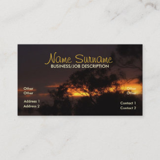 Cartão de visita de humor sunset de inverno