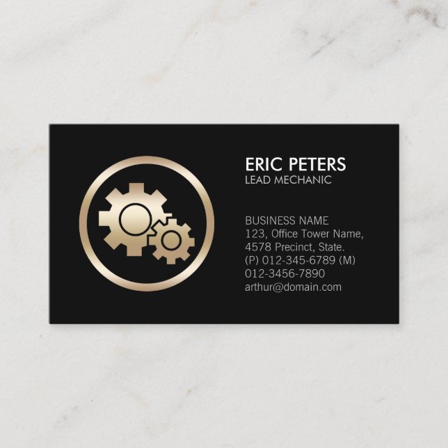 Cartão de visita de Ícone de chave inglesa de repa (Frente)