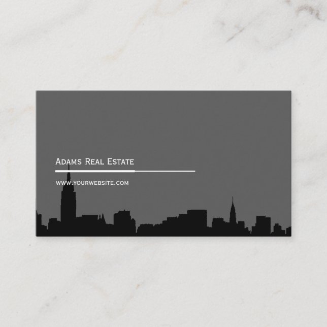 Cartão de visita de Imóveis de Cidade Moderna (Frente)