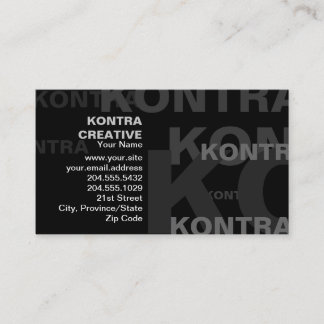 Cartão de visita de impacto grande do texto