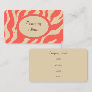 Cartão de visita de Impressão de Coral Zebra