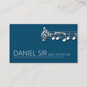Cartão de visita de instrutor de música profissi