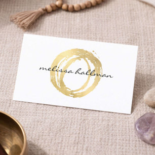 Cartão de Visita de Instrutor de Yoga Logotipo Mín
