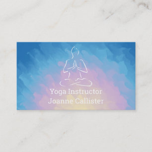 Cartão de Visita de Instrutor de Yoga ou Pilates