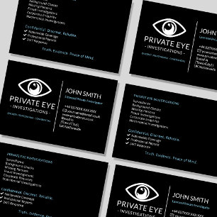 Cartão de Visita de Investigador Privado Detetiv