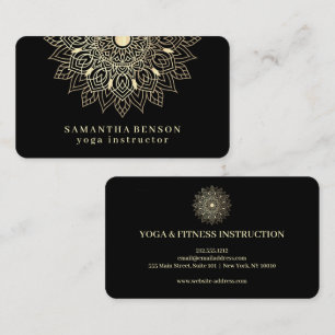 Cartão de Visita de Ioga com Logotipo de Flor de L
