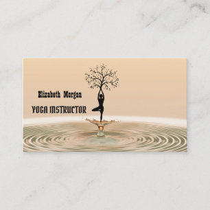 Cartão de visita de ioga elegante moderna