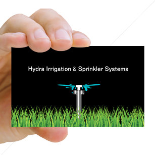 Cartão de visita de irrigação por pulverização de 