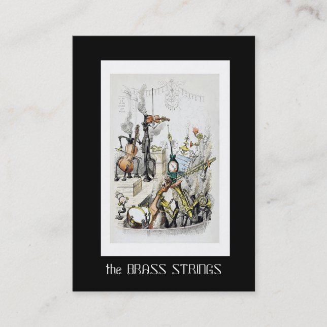 Cartão de visita de J J Grandville para músicos (Frente)