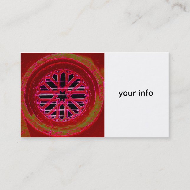 cartão de visita de janela irlandesa medieval (Frente)