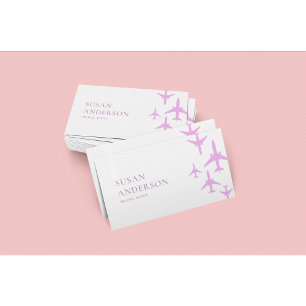 Cartão de visita de Jato Rosa - Design Feminina