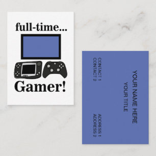 Cartão de Visita de Jogador de Vídeo Game Engraçad