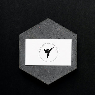 Cartão de visita de Kickboxe - Logotipo de combate