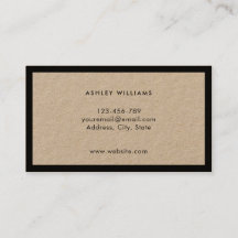 Cartão de visita de Kraft profissional moderno min